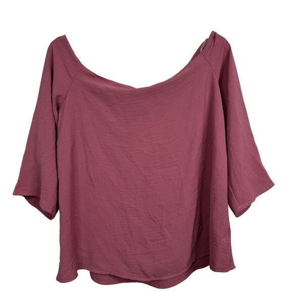 Gilli Pink Mauve Off The Shoulder Blouse Size M NWT - Picture 1 of 9